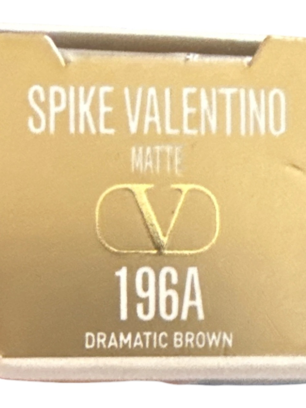 Valentino Studded Lipstick — Dramatic Brown with Gold Case
